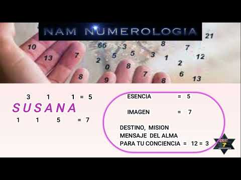 SIGNIFICADO DE LOS NOMBRES 687 SUSANA - NAM NUMEROLOGIA #numerologia #significadodetunombre