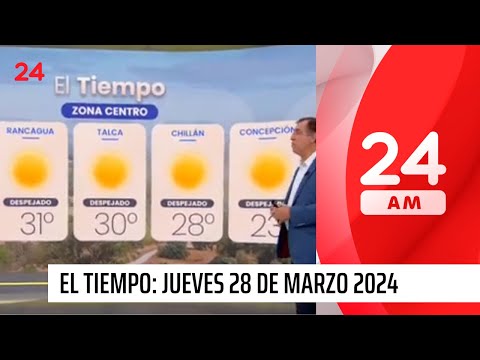 El tiempo con Iván Torres: jueves 28 de marzo 2024 | 24 Horas TVN Chile