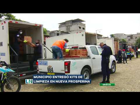 Municipio de Guayaquil entrega kits de limpieza