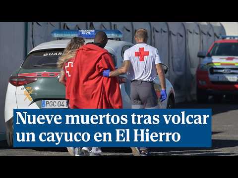 Nueve muertos y 50 desaparecidos tras volcar un cayuco frente a las costas de El Hierro