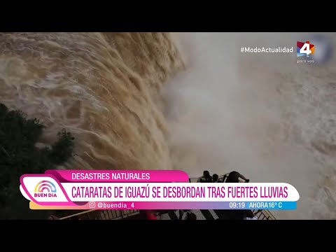 Buen Día - Desastres Naturales: Cataratas de Iguazú se desbordan tras fuertes lluvias