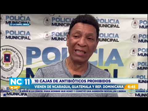 Policía detecta antibiótico prohibido en Costa Rica