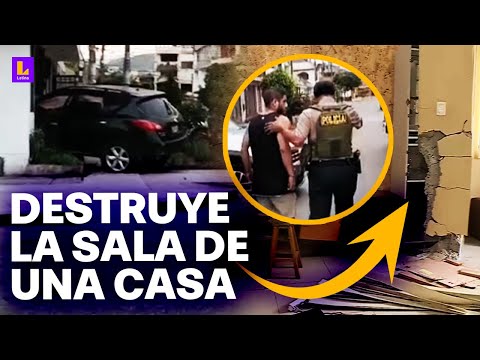 Chofer ebrio empotra su carro contra una casa en San Martín de Porres: Así quedó el interior