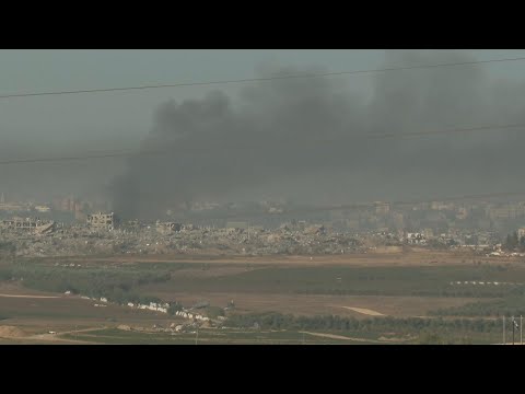 Gaza skyline after cease-fire comes into effect