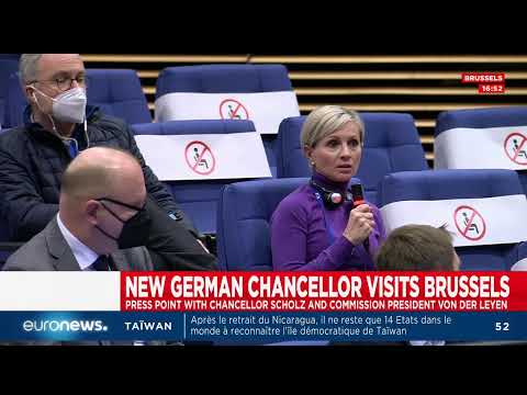 Conférence de presse Ursula von der Leyen / Olaf Scholz