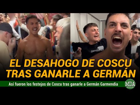 El FESTEJO y DESAHOGO de COSCU tras GANARLE por NOCAUT a GERMÁN GARMENDIA