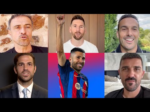 MESSI, LUIS ENRIQUE, DAVID VILLA & MANY MORE SEND A MESSAGE TO JORDI ALBA