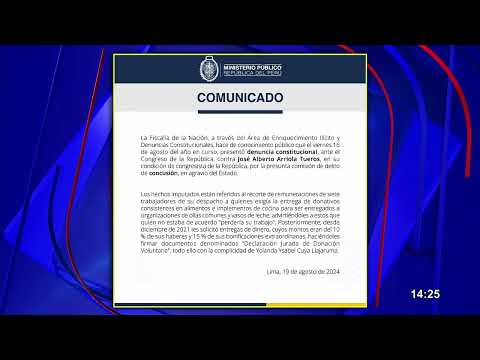 José Arriola: Denuncian constitucionalmente a congresista por presunto de delito de concusión