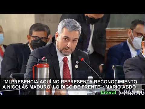 Mi presencia aqui no es reconocimiento a Nicolás Maduro: Mario Abdo presidente de Paraguay en CELAC