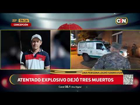 Atentado explosivo dejó tres muertos en Concepción