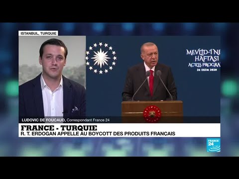 France - Turquie : Recep Tayyip Erdogan appelle au boycott des produits français en Turquie