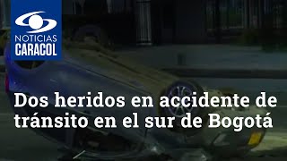 Dos heridos por insólito accidente de tránsito en el sur de Bogotá