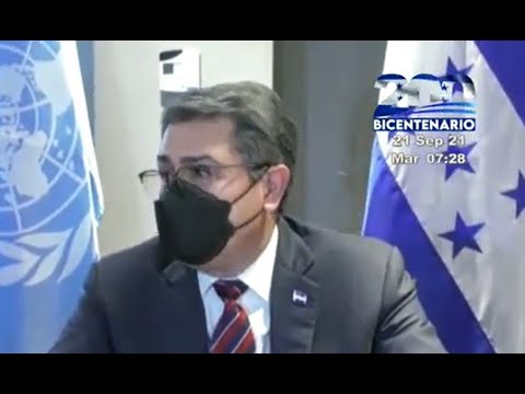 Presidente Hernández trata temas de país en 75 Asamblea de la ONU