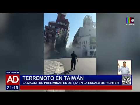Un terremoto de 7.5 sacudió Taiwán