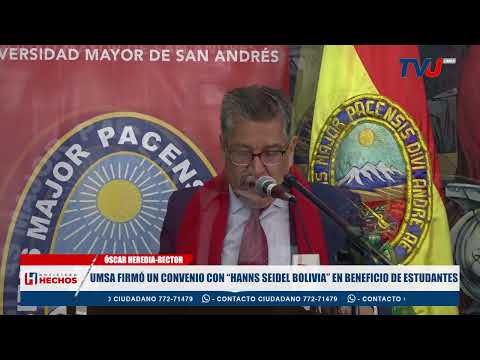 LA UMSA FIRMÓ UN CONVENIO CON HANNS SEIDEL BOLIVIA