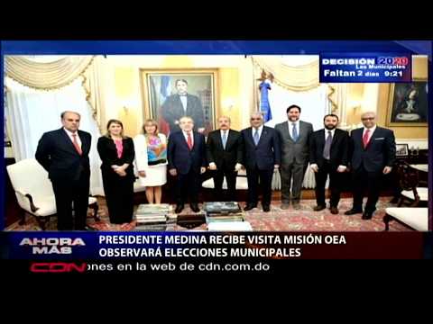 Presidente Medina recibe misión observadores electorales OEA