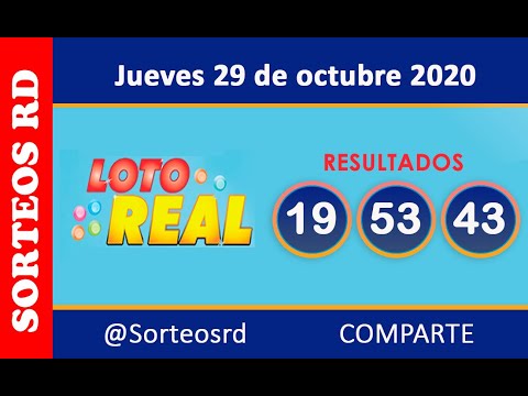 Loteria Real en VIVO  / Jueves 29 de octubre 2020