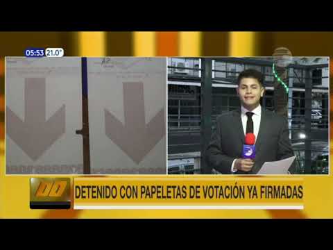 Detenido con papeletas de votación ya firmadas en colegio de Asunción