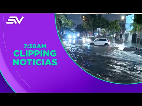 Inundaciones en Guayaquil tras nueve horas de lluvia | Televistazo | Ecuavisa