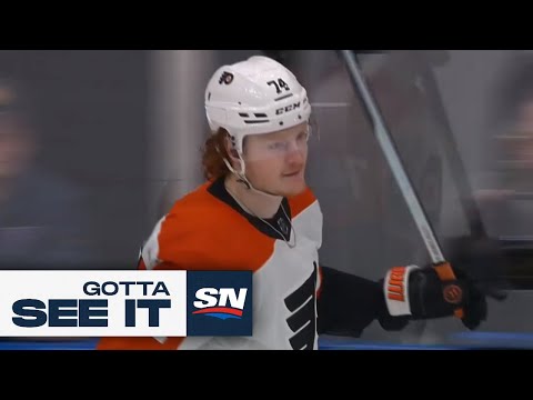 Flyers Owen Tippett Dances Around Blues Justin Faulk Then Roofs A Backhander Top Shelf