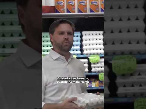 JD Vance culpa a Kamala Harris del encarecimiento de los huevos en tienda de Pennsylvania. #Latinus