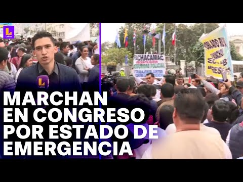 Protesta frente al Congreso tras Estado de Emergencia: Vecinos de Pachacamac exigen replicar medida