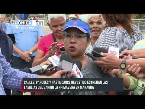 Calles, parques y hasta revestimiento de cauce en barrio La Primavera, Managua - Nicaragua