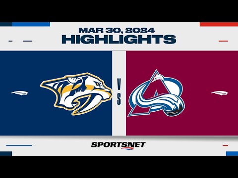 NHL Highlights | Predators vs. Avalanche - March 30, 2024
