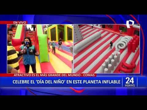 Día del Niño: Parque  Sinchi Roca ofrece diversión para los más pequeños con planeta inflable