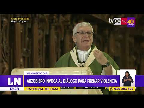 Papa Francisco pide fin a la violencia en el Perú