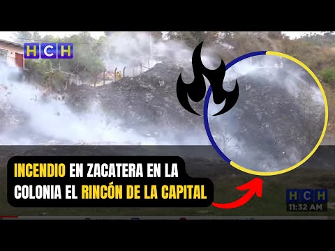 Incendio en zacatera en la colonia El Rincón de la capital ya controlado por los Bomberos