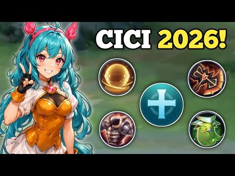CICI BEST BUILD AND EMBLEM YOU MUST TRY! (100% broken!💀) CICI VS. SILVANNA GAMEPLAY -MLBB