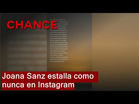 Joana Sanz estalla como nunca en Instagram