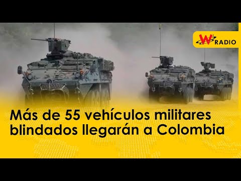 Más de 55 vehículos militares blindados llegarán a Colombia.
