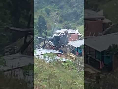 Helicóptero se cayó en zona rural de Anorí, Antioquia - Telemedellín