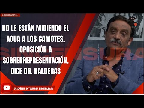 NO LE ESTÁN MIDIENDO EL AGUA A LOS CAMOTES, OPOSICIÓN A SOBRERREPRESENTACIÓN, DICE DR. BALDERAS