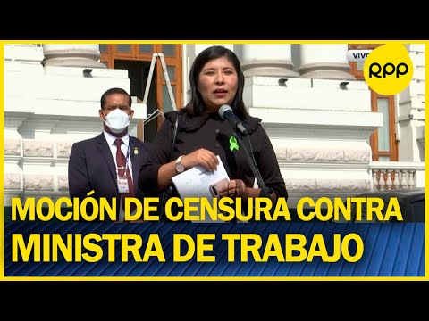 Ministra Betssy Chávez se pronuncia por moción de censura en su contra