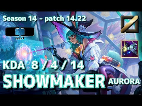 【KRサーバー/D3】DK ShowMaker オーロラ(Aurora) VS サイラス(Sylas) MID - Patch14.22 KR Ranked【LoL】