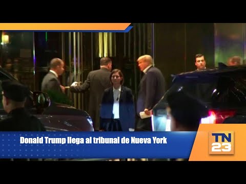 Donald Trump llega al tribunal de Nueva York