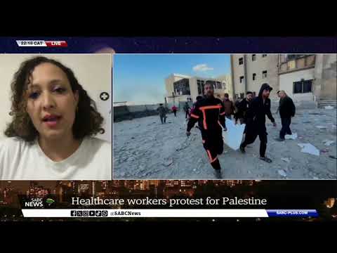 Healthcare workers protest for Palestine - Dr Samah El-Boraei