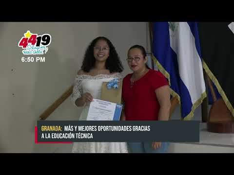 INATEC entrega certificados a protagonistas de cursos libres en Granada - Nicaragua