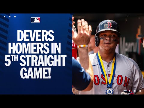 5 STRAIGHT GAMES WITH A HOME RUN FOR RAFAEL DEVERS
