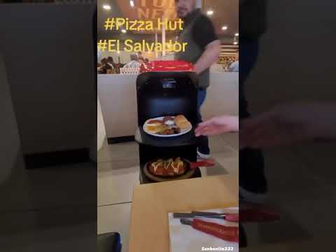 Pizza Hut in El Salvador  has robot waiters that serve you Breakfast..