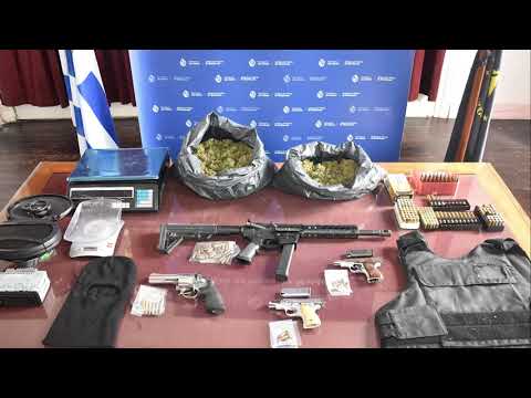 Armas, municiones y drogas incautadas en Maldonado
