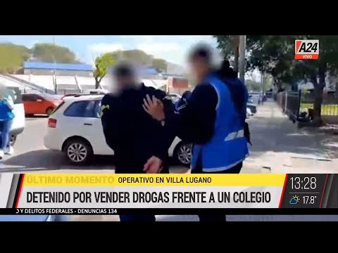 Detenido por vender droga frente a un colegio en Villa Lugano