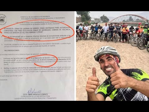 Ciclista denuncia abuso de la Municipalidad de Chaclacayo tras ser multado con 41 mil soles