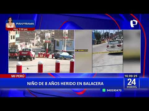 24 horas Callao: Niño de 8 años queda grave por una bala perdida en Mí Perú