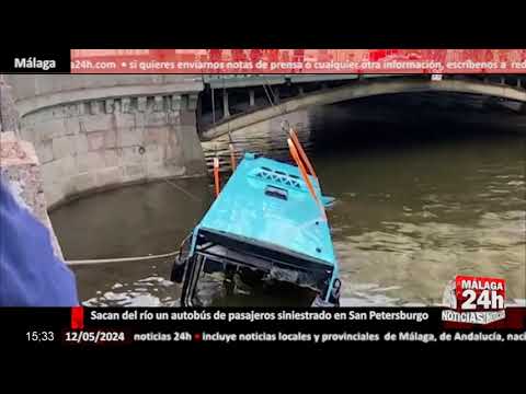 Noticia - Sacan del río un autobús de pasajeros siniestrado en San Petersburgo