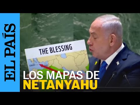 ISRAEL | NETANYAHU muestra mapas “de la bendición y la maldición en la ONU | EL PAÍS