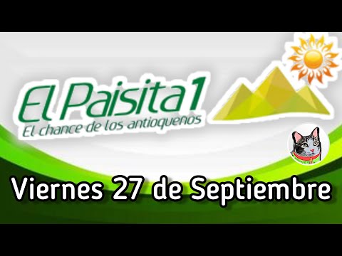 Resultado EL PAISITA 1 Viernes 27 de Septiembre de 2024